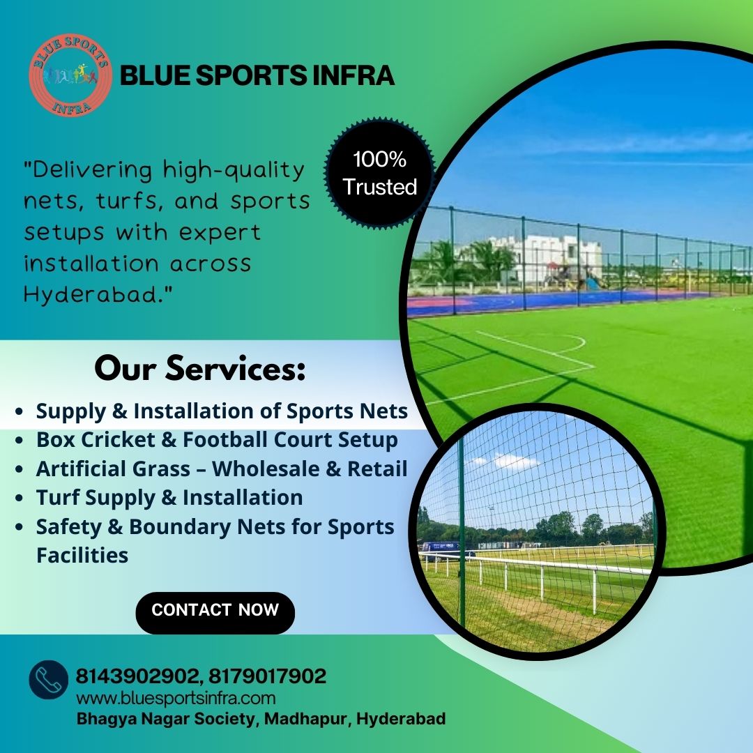 Synthetic turf and sports net combo